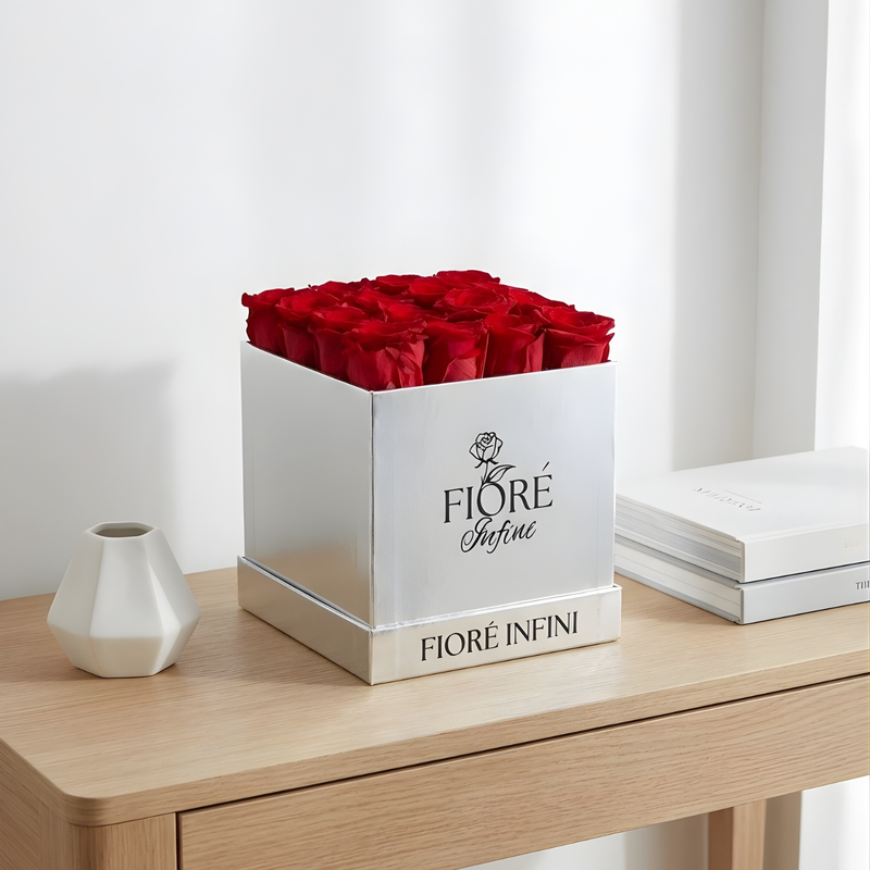 red preserved forever roses