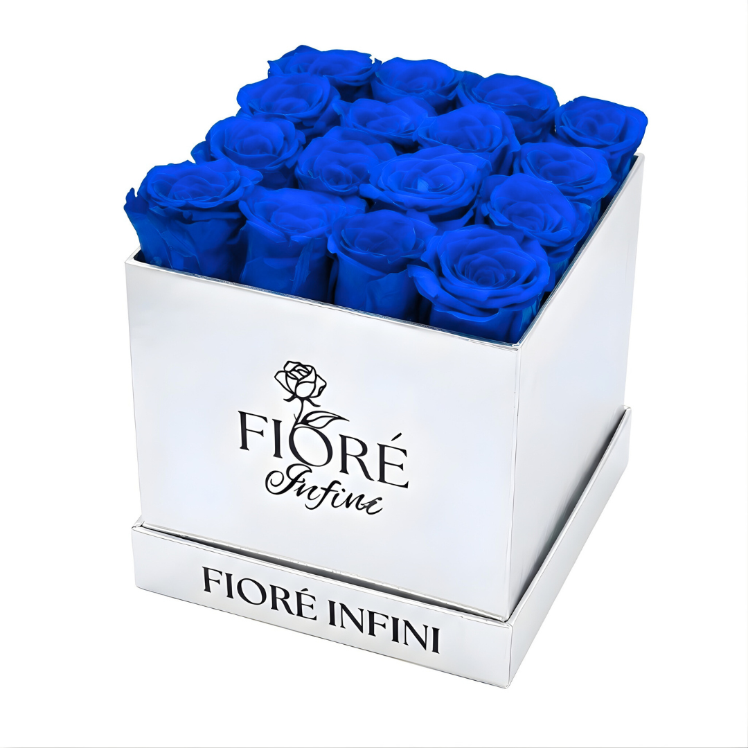 preserved royal blue rose box