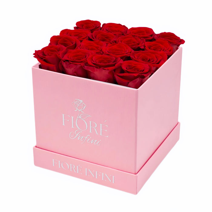 red roses in a box