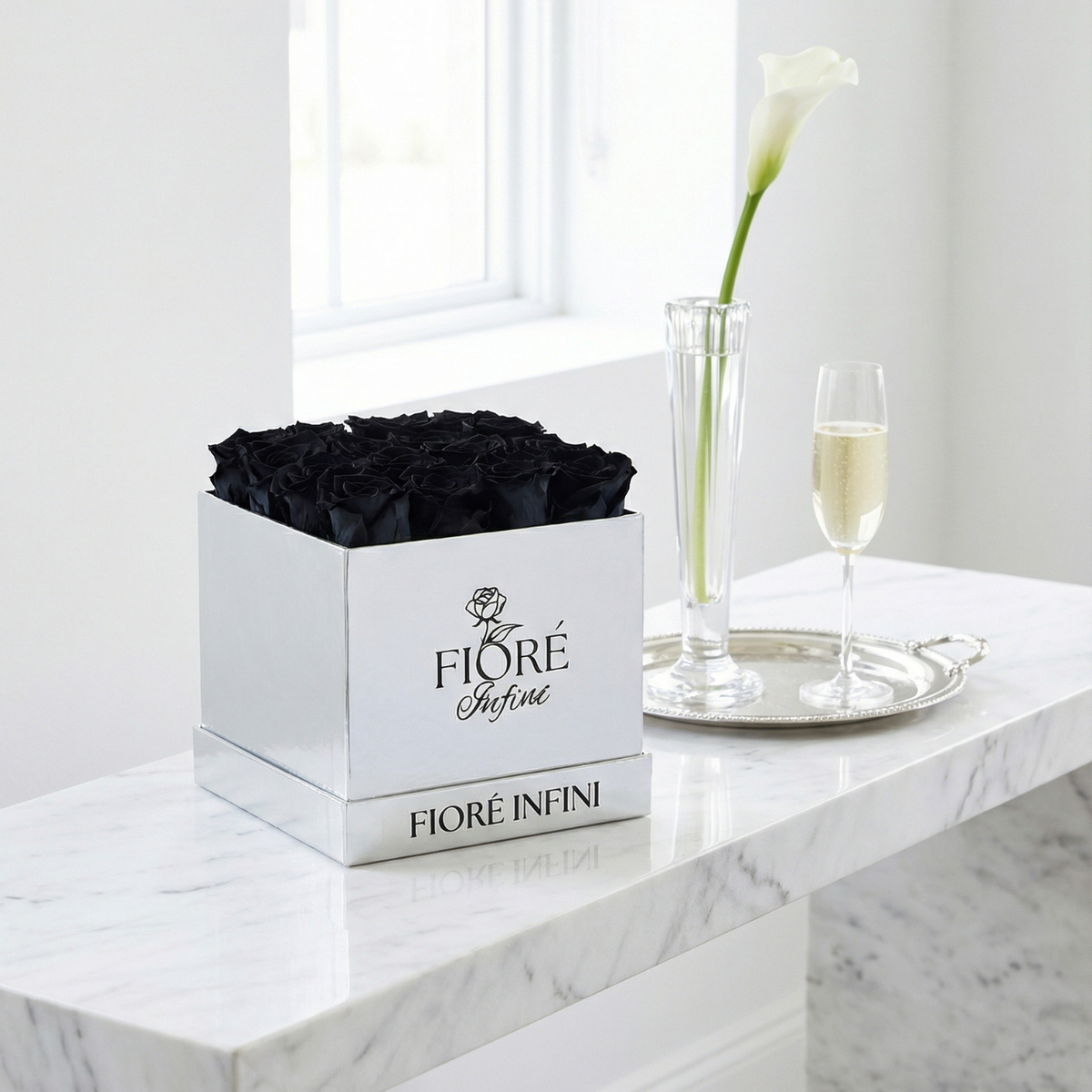 home decor black preserved roses